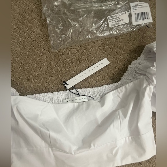 Susana Monaco Poplin Puff Sleeve Crop Top - XS (NWT) - Picture 5 of 6